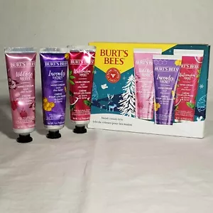 Burt's Bees Christmas Gift Set 3 Body Skincare Shea Butter Hand Creams - Picture 1 of 9