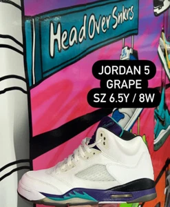 Nike Air Jordan Retro 5 Grape Youth Size 6.5Y GS 440888-108 RARE VHTF 23 45 OG - Picture 1 of 5