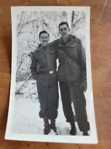 "Me & Bob King" 1945 Segunda Guerra Mundial Foto Soldados Correo, Charleville Francia, Sello Censor - Imagen 1 de 3