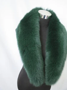 100% Real Piel de Fox Cuello/Cuello Envoltura/Bufanda/Mujer Chaqueta Cuello Manga Cubiertas - Imagen 1 de 20