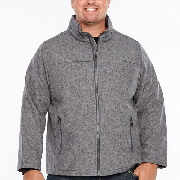 New Mens DOCKERS Stand Collar Soft Shell Jacket Concealed Hood Retail $140 - Image 1 of 1