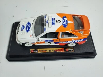 Ford Escort RS COSWORTH Repsol Rally 1994 Burago imperfecto escala 1:24 diecast  Foto 1 de 4