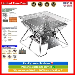 Compact 304 Stainless Steel Camping Grill - Foldable Design for Easy Transport - Picture 1 of 11