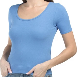 Levi's Venedig Damen-T-Shirt marinablau gerippt Baumwolle Größe XXS/2XS NEU MIT ETIKETT - Bild 1 von 2