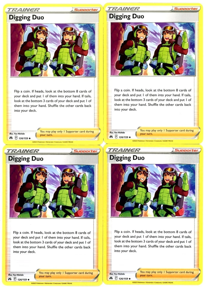 4x Pokemon TCG Digging Duo 126/159 Crown Zenith Playset - Image 1 of 1