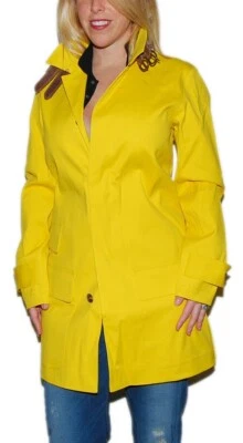 $1198 Ralph Lauren Womens Lightweight Cotton Jacket Coat Yellow Italy Medium - Изображение 1 из 4