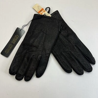 Luvas de couro genuíno vintage novas com etiqueta tamanho médio - Imagem 1 de 4