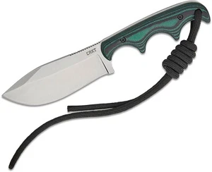 CRKT Minimalist Nessmuk Fixed Blade Knife Green/Black Micarta (2.9" SW D2) - Picture 1 of 4