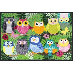 Salonloewe Fußmatte Dschungeleulen 50 x 75 cm Fußmatte waschbar - Bild 1 von 9