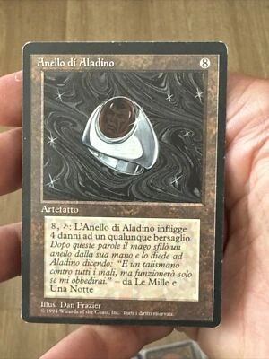 Mtg - ITALIAN! - Aladdin’s Ring - FIRST EDITION ITALIAN (Black borders) - Image 1 of 4