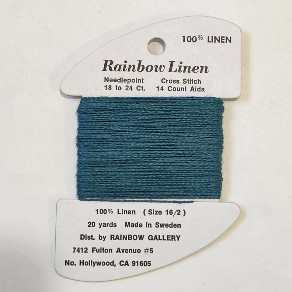 Rainbow Linen Thread By Rainbow Gallery Needlepoint 20 Yds 100% Linen Embroidery - Image 1 of 1