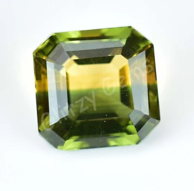 Natürlich Zweifarbig ( Gelb & Grün) Turmalin 8.40 Karat Smaragd Zertifiziert - Bild 1 von 4