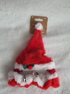 Small Dog Santa Hat And Jinglebell Collar Set - Picture 1 of 1