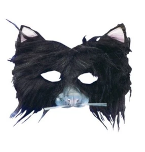 Black Plush Kitty Cat Eye Mask - Picture 1 of 1