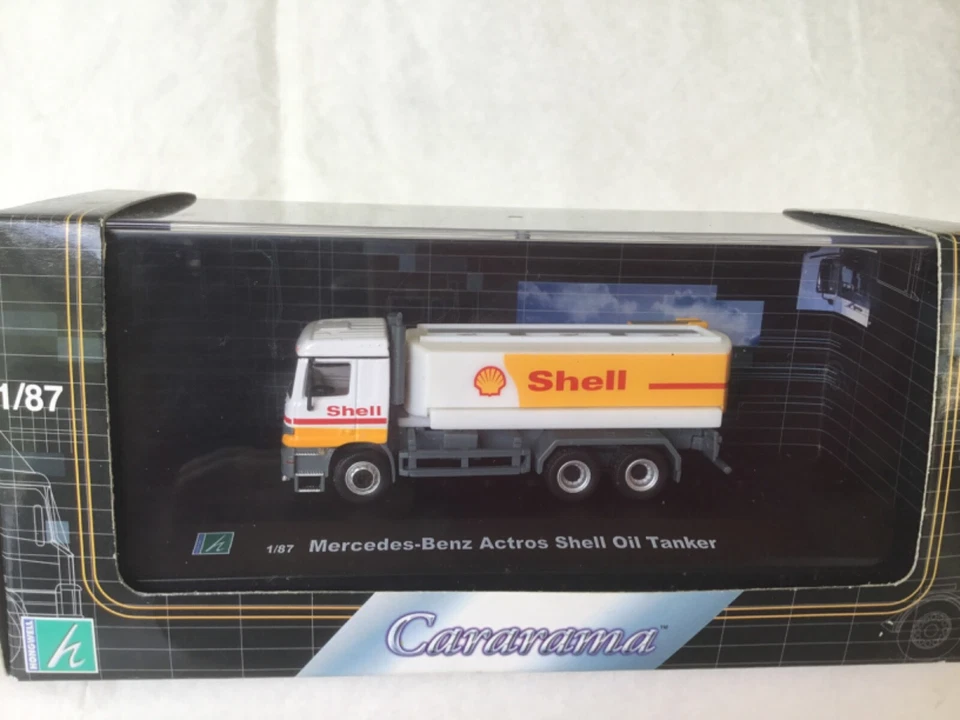 CARARAMA MERCEDES ACTROS SHELL OIL TANKER. 1/87.  NEUF en Boîte - Photo 1/1