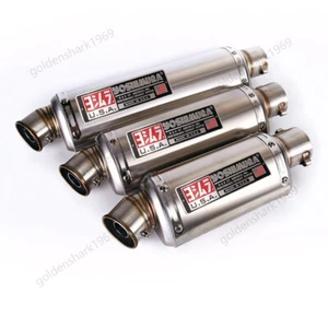310 370 440mm Motorcycle Exhaust Tail Pipe 51mm Muffler Tips Silecner DB Killer - Picture 1 of 10