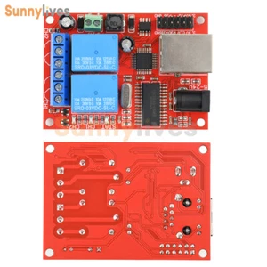LAN Ethernet 2 Way Relay Board Delay Switch TCP/UDP Controller Module WEB Server - Picture 1 of 16