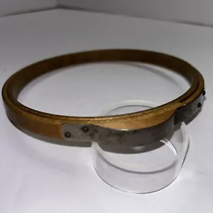 Vintage Princess Adjustable Bow Spring Embroidery Hoop 5” Wood NON FELT LINED - Picture 1 of 6