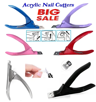3 Way Acrylic False Nail Cutter Clipper Trimmer UV Gel Nail Tips Edge Cutter
