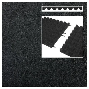 20x Fallschutzmatten 50x50 SCHWARZ 45 mm + Verbinder Gummimatten Spielplatzmatte - Bild 1 von 1