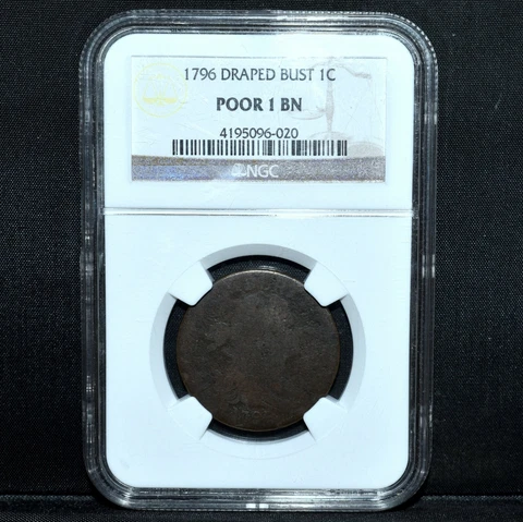 1796 DRAPED BUST LARGE CENT ✪ NGC POOR 1 PO-1 ✪ 1C SCARCE LOWBALL COIN ◢TRUSTED◣ Cover