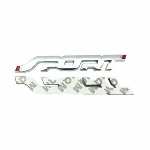 1x 3D Car SPORT Logo Emblem Badge Sticker Trunk Fender Accessories Silver - Picture 1 of 4