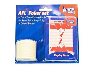 AFL SYDNEY SWANS - POKER CARD CHIP SET  BRAND NEW SEALED BOXSET free post!! - Picture 1 of 1