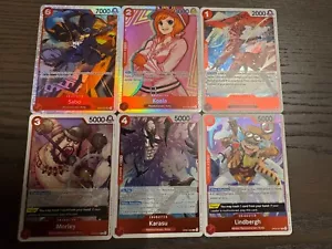 One Piece Card Game English OP-05 Red Complete Set of 6 Koala Sabo Betty Morley - Bild 1 von 2
