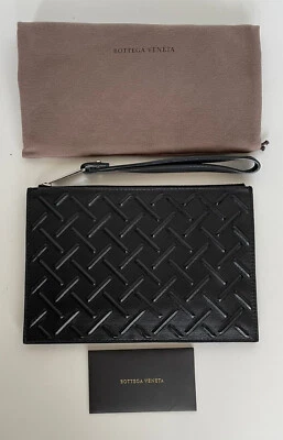 Bottega Veneta Nappa19 Graphic Black Leather Pouch Case 592643 Italy NWT $750 - Image 1 of 4