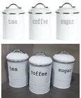 Retro Tee Kaffee Zucker Küche Aufbewahrung Kanister Gläser Töpfe Dose Set luftdichter Deckel