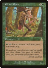 Elvish Piper Urza's Destiny PLD Green Rare MAGIC THE GATHERING CARD ABUGames