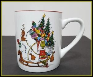 NEW RARE Williams Sonoma The Grinch Sleigh Mug 13 OZ Porcelain Christmas - Picture 1 of 8