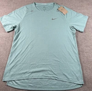 Nike Men's Dri-Fit Rise 365 Running Training Top Tee CJ5420-309 Mineral Green L - Picture 1 of 9