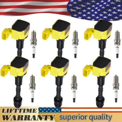 6x Ignition Coil + Iridium Spark Plug Kits For Nissan Frontier Pathfinder Maxima - Image 1 of 4