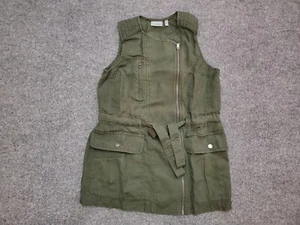 Athleta Wanderabout Style# 594950 Linen Green Tunic Vest Women's Size XXS A6 - Picture 1 of 8