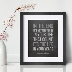 Abraham Lincoln Inspirierender Wandkunstdruck Motivierend Zitat Poster Deko - Bild 1 von 3