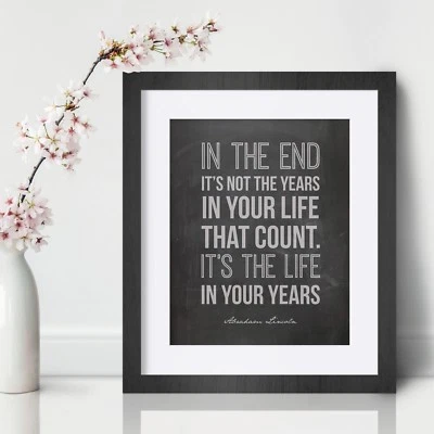 MY VINYL STORY Abraham Lincoln Inspirational Wall Art Print Motivational Quote Poster Decor
