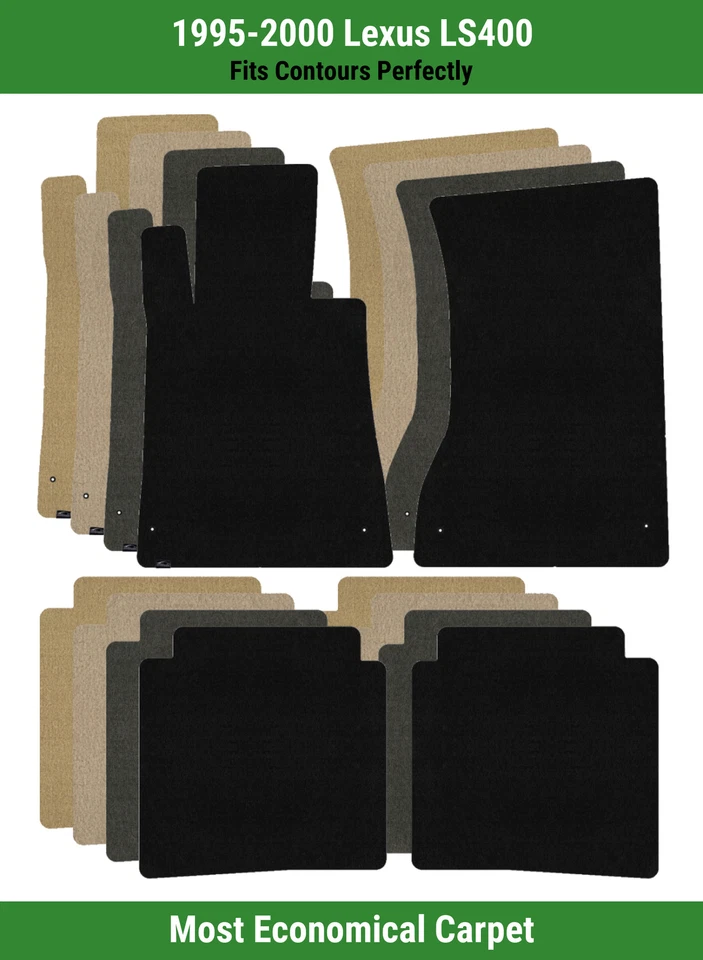 Lloyd Velourtex 前后排地毯垫适用于 1995 - 2000 雷克萨斯 LS400  — 第 1/4 张图片
