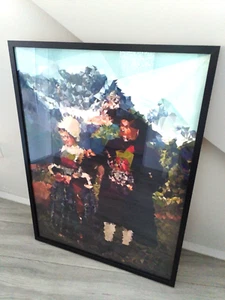 art print Kunst Druck kaleidoskop Alpen Berge gerahmt Wand Bild 82x62 Man Frau - Bild 1 von 6