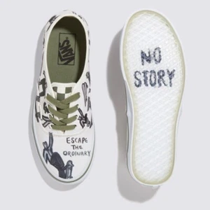 VANS Mens VANS X BOLIN AUTHENTIC VN0009PVDOR MARSHMALLOW / OLIVE GREEN US M 4-10 - Picture 1 of 10