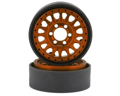 Vanquish Products KMC KM445 Impact 1.9" Beadlock Crawler Wheels (Orange) (2) - Image 1 of 4
