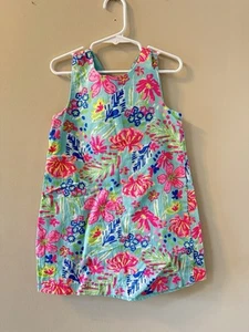 New Tommy Bahama Dress Girls Size 5 Aqua Tropical Sleeveless Dress - Picture 1 of 5
