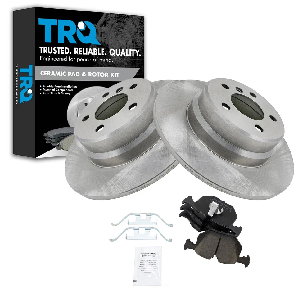 Disc Brake Kit-Ceramic Brake Pad and Rotor Kit TRQ BKA17311 fits 2000 BMW X5 - Image 1 of 1