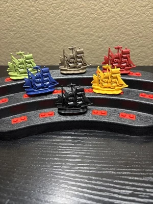 PIRATES OF THE CARIBBEAN The Game Of Life Replacement Game Pieces Ships 6 Disney - Image 1 of 2