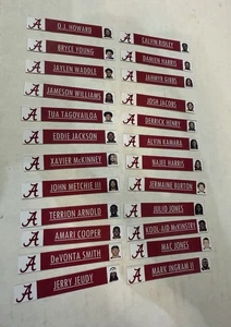 (20) Alabama Spieler Aufkleber Etiketten für BCW Kartenteiler - SIE WÄHLEN AUS - Etiketten - Bild 1 von 3