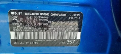 AC Compressor Fits 15-19 OUTLANDER SPORT 4378363 - Image 1 of 4