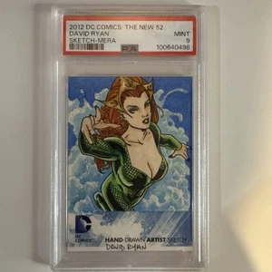 2012 Cryptozoic DC Comics New 52 Mera Sketch Card 1/1 by David Ryan PSA 9 - Picture 1 of 6