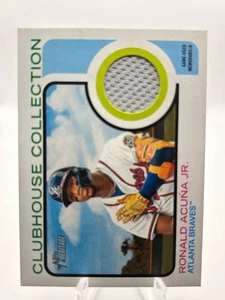 RONALD ACUNA JR 2022 TOPPS HERITAGE CLUBHOUSE COLLECTION RELIC #CCR-RA JC - Picture 1 of 2
