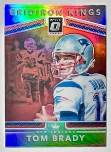 2017 Optic Tom Brady Silver Holo Gridiron Kings Prizm Refractor SP #16 Patriots - Picture 1 of 12