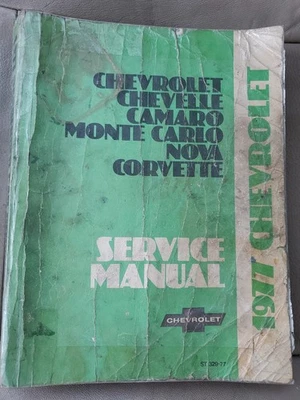 Ugly Factory Service Manual 1977 Chevrolet Car Chevy Corvette Camaro Nova More - Image 1 of 4